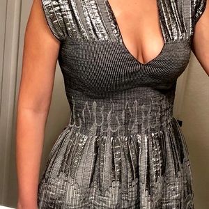 Shimmery Grey & Silver Dress